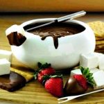 fondue con frutas
